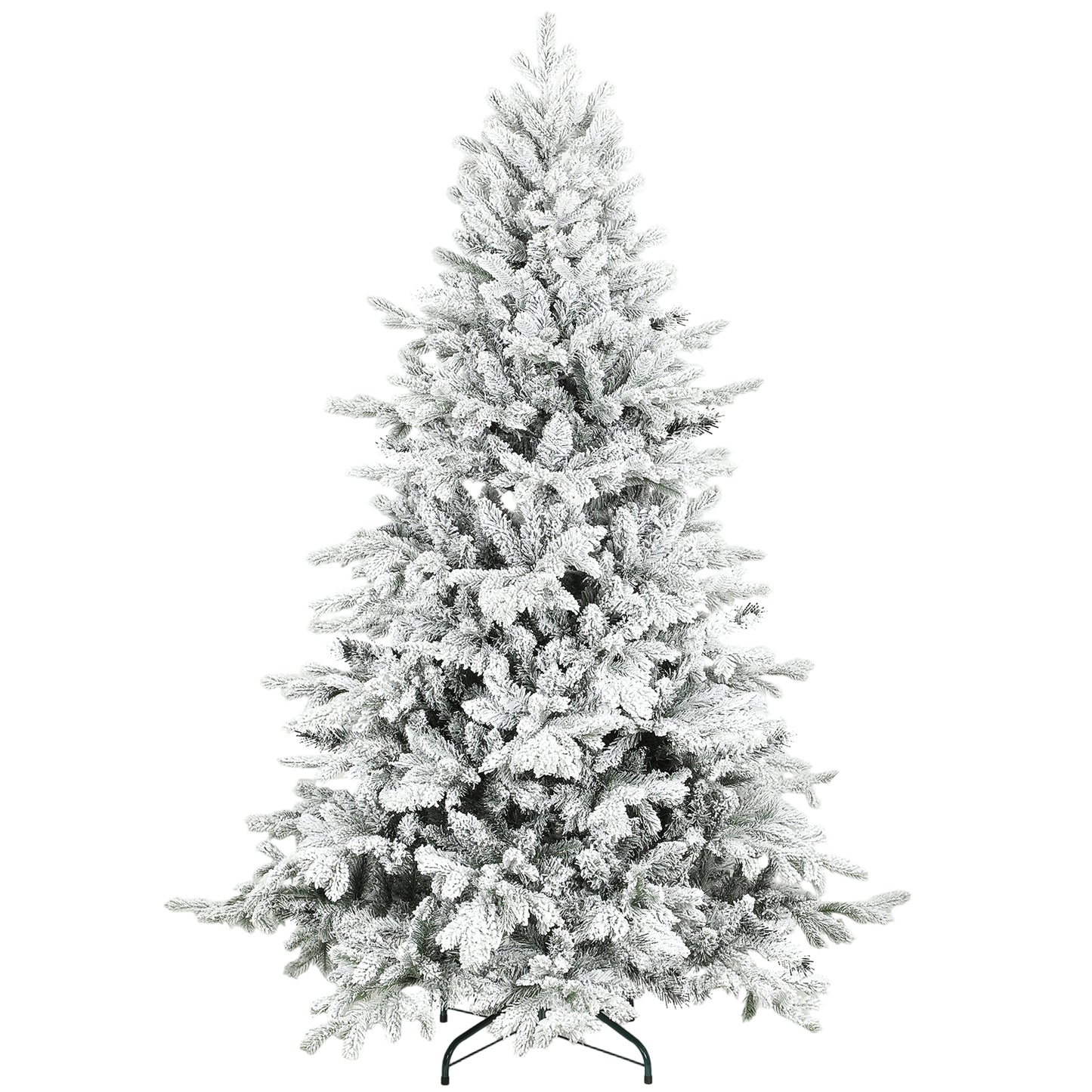 Photo of HOMCOM 6ft Snow Flocked Artificial Christmas Tree in Tree colour on a white background