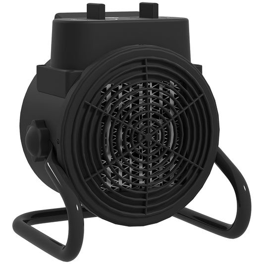 Photo of HOMCOM 2000W Portable Ceramic Electric Heater with Fan - Black in Black colour on a white background