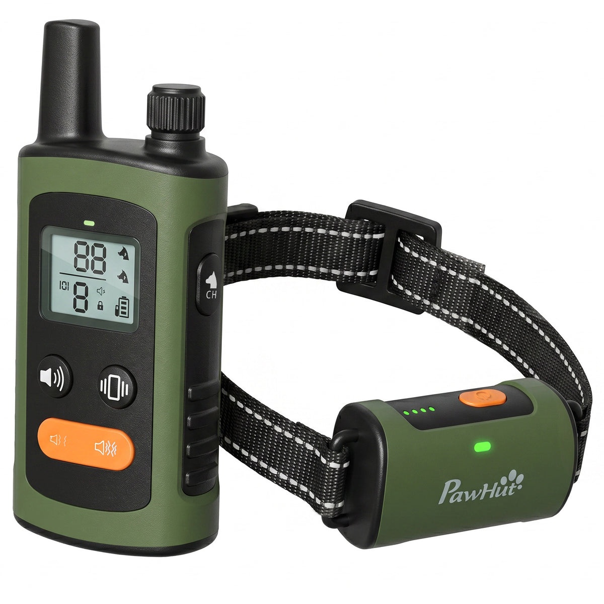 Photo of PawHut Dog Training Collar with 3200Ft Remote Range, Anti Barking Device with 3 Modes, IPX7 Waterproof, Rechargeable in Rechargeable colour on a white background