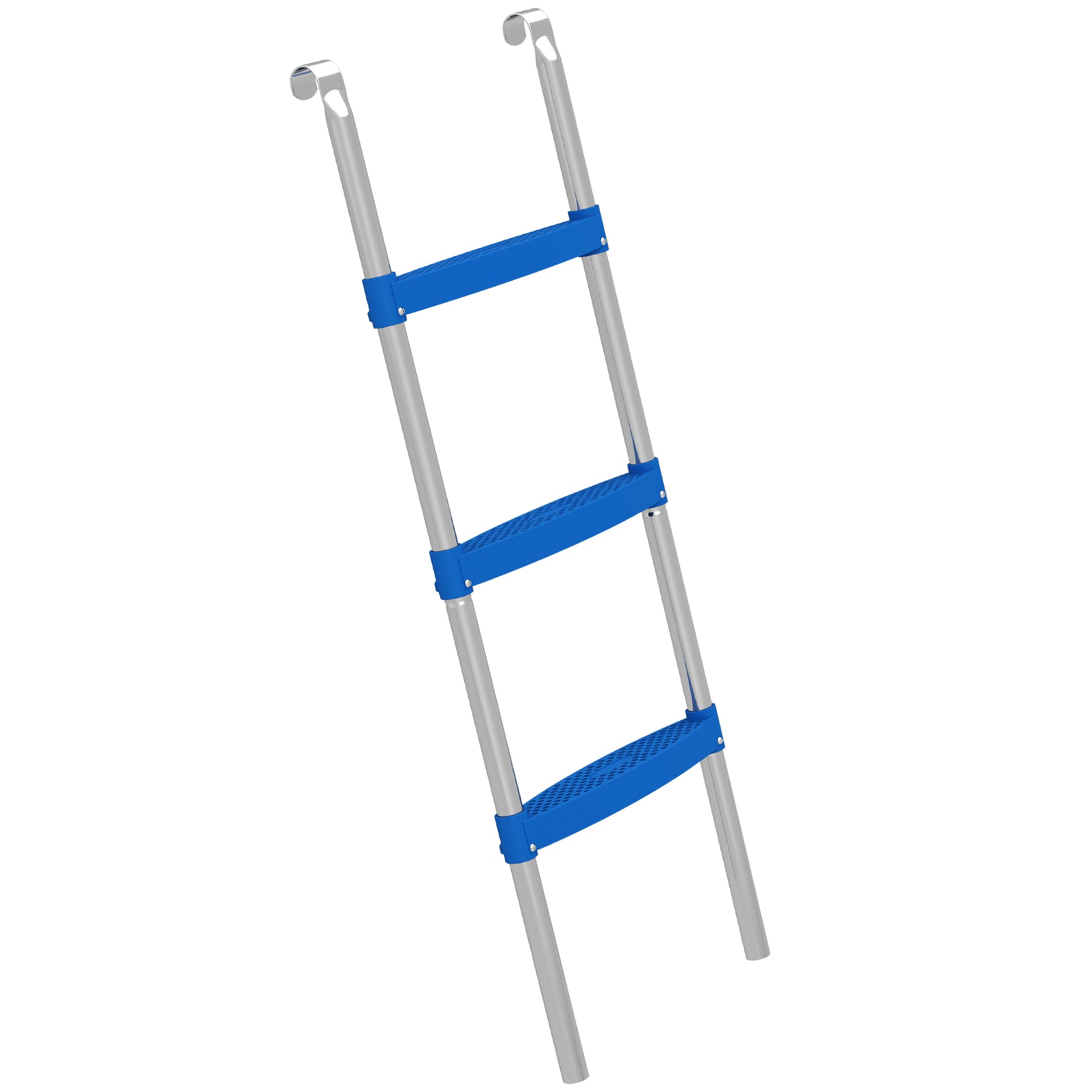 Photo of SPORTNOW Trampoline Ladder, 3-Steps with Horizontal Wide Steps, Universal Hook, Galvanised Steel Frame, 150kg Load Capacity in Capacity colour on a white background