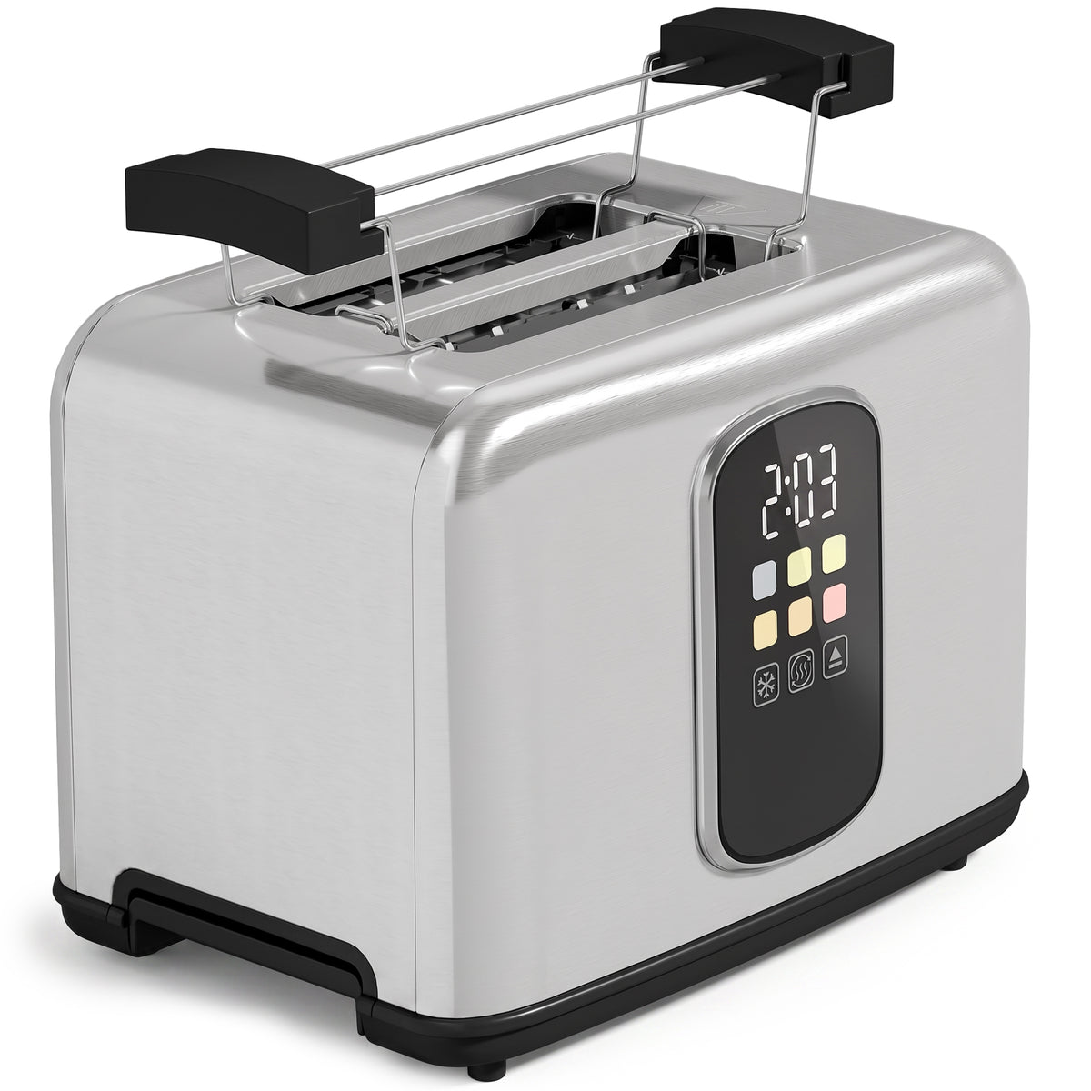 Photo of HOMCOM 2 Slice Smart Toaster with Touch Screen & LED Countdown, Toaster with Warming Rack, 6 Browning Levels, Memory Function in Function colour on a white background