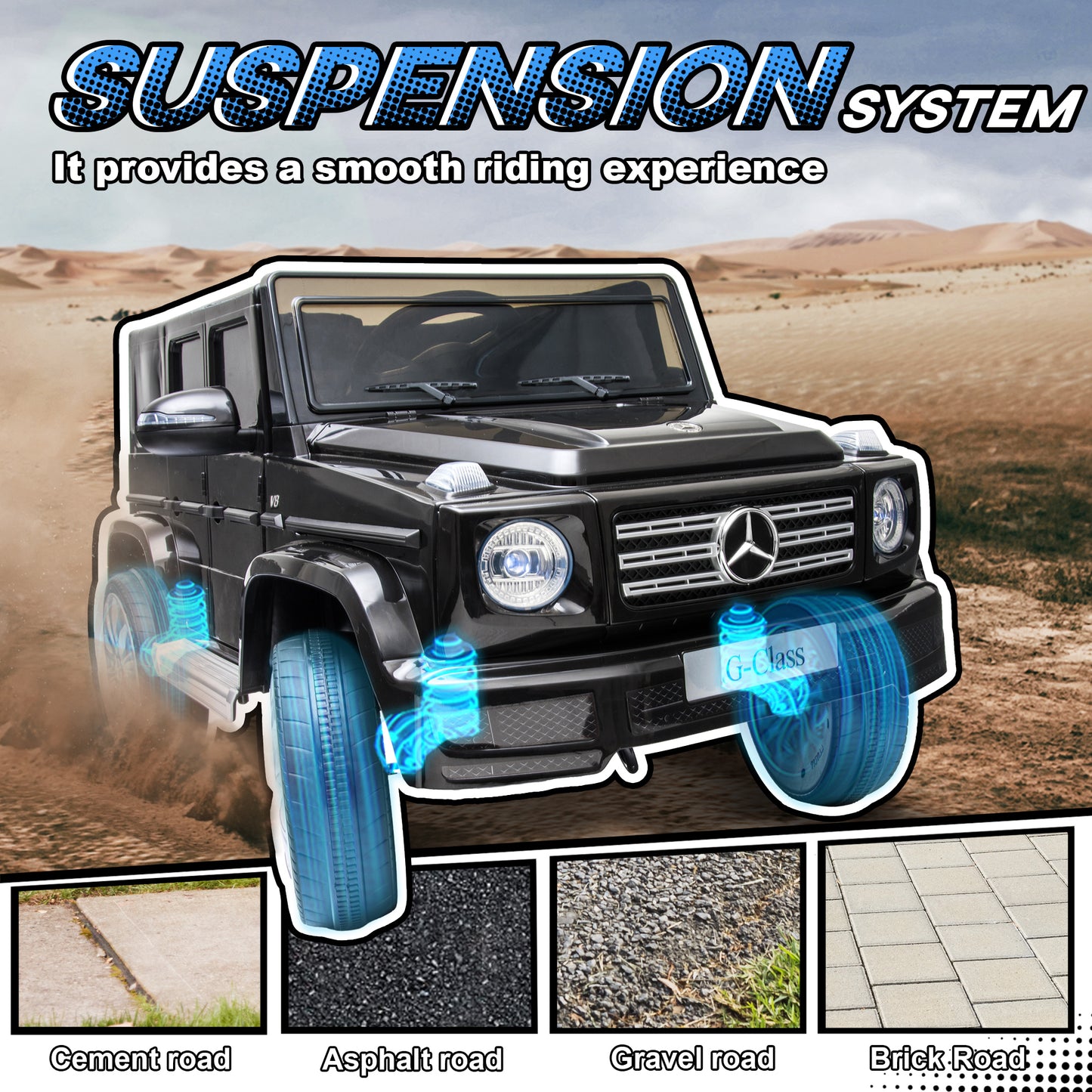 HOMCOM Mercedes Benz G500 12V Kids Electric Ride On Car Toy w/ Remote Control