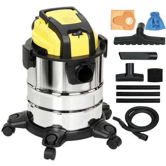 Photo of HOMCOM Wet and Dry Vacuum Cleaner, 1200W 20L Wet & Dry Vacuum Cleaner w/ Blower, Triple Filters for Workshop, Home, Carpet in Carpet colour on a white background