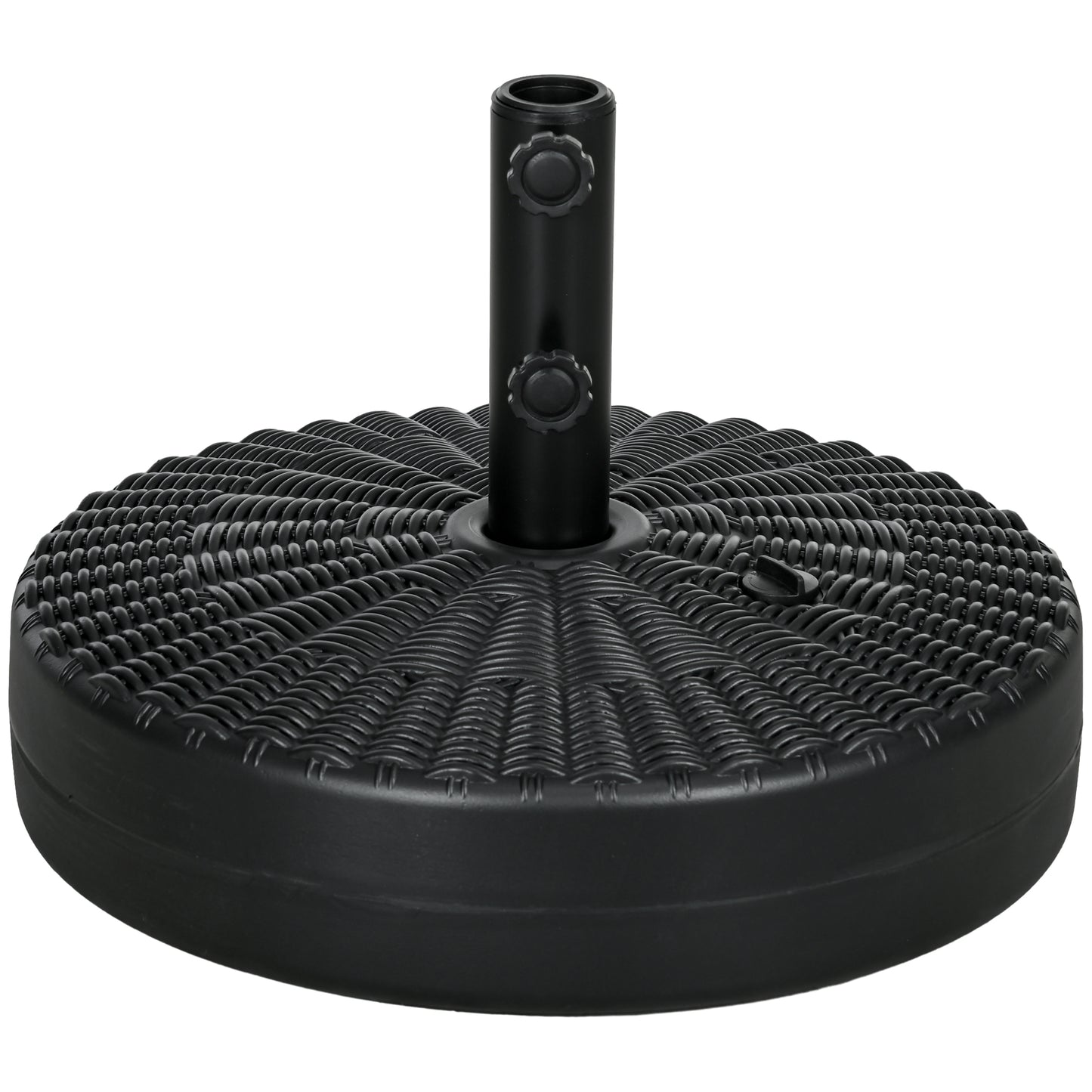 Photo of Outsunny 29kg Water/Sand Filled Rattan-Effect Parasol Base in Base colour on a white background