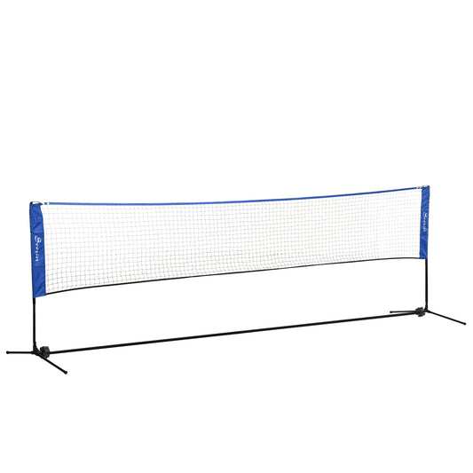 Photo of SPORTNOW 4m Badminton Net, Height Adjustable Outdoor Sports Net, with Carry Bag, for Tennis, Pickleball, Volleyball, Blue in Blue colour on a white background
