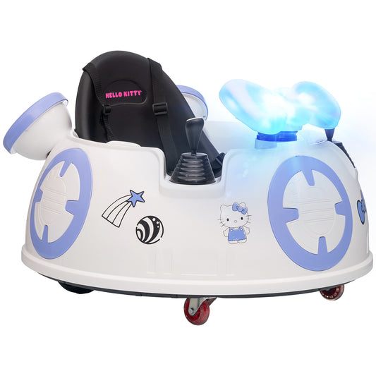 Photo of AIYAPLAY Hello Kitty Kids Ride on Bumper Car with Remote Control, Two Joysticks, Music, Lights, Safety Belt, White in White colour on a white background