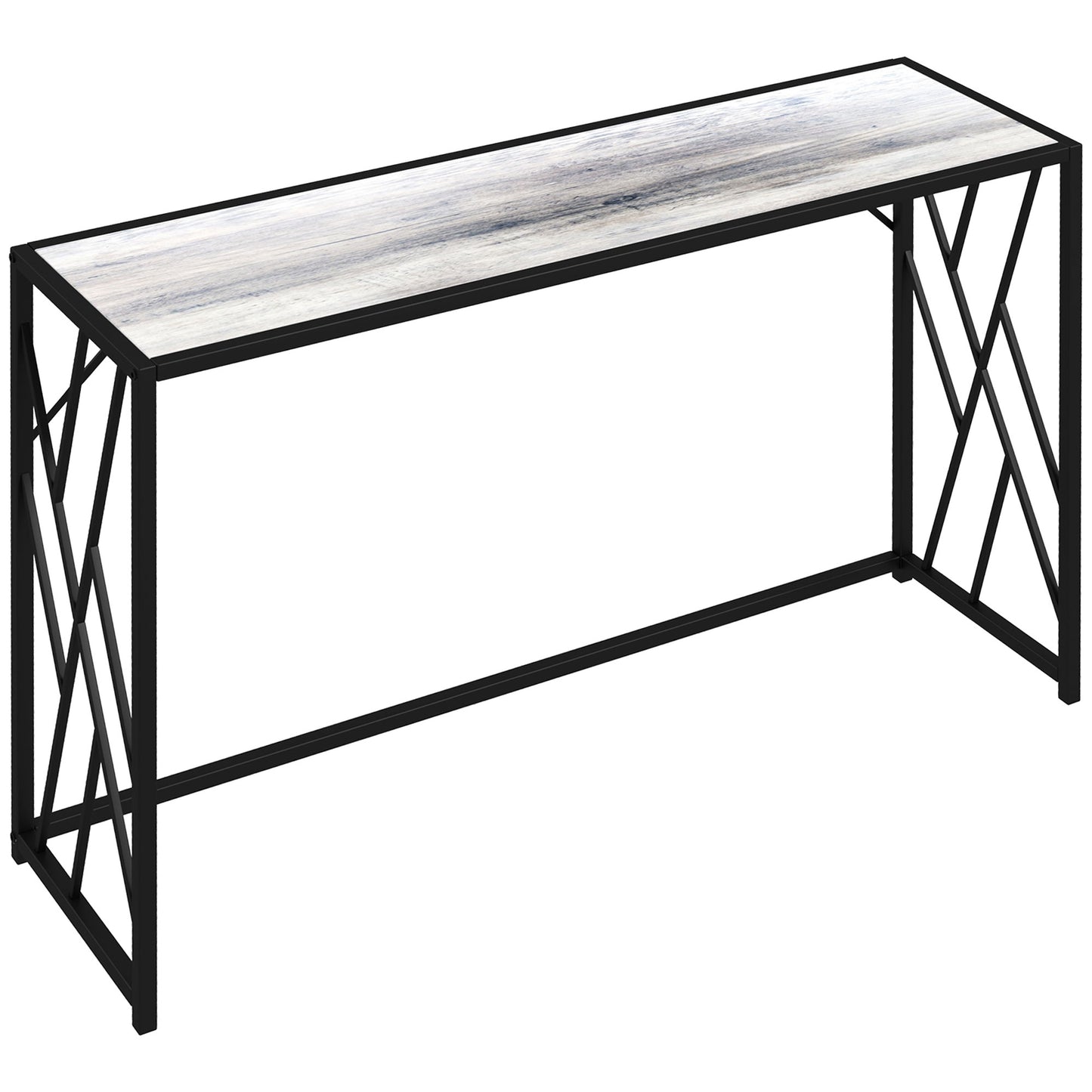 Photo of HOMCOM Console Table, Industrial Sofa Table with Metal Frame for Living Room, Hallway, 120 cm, Grey in Grey colour on a white background