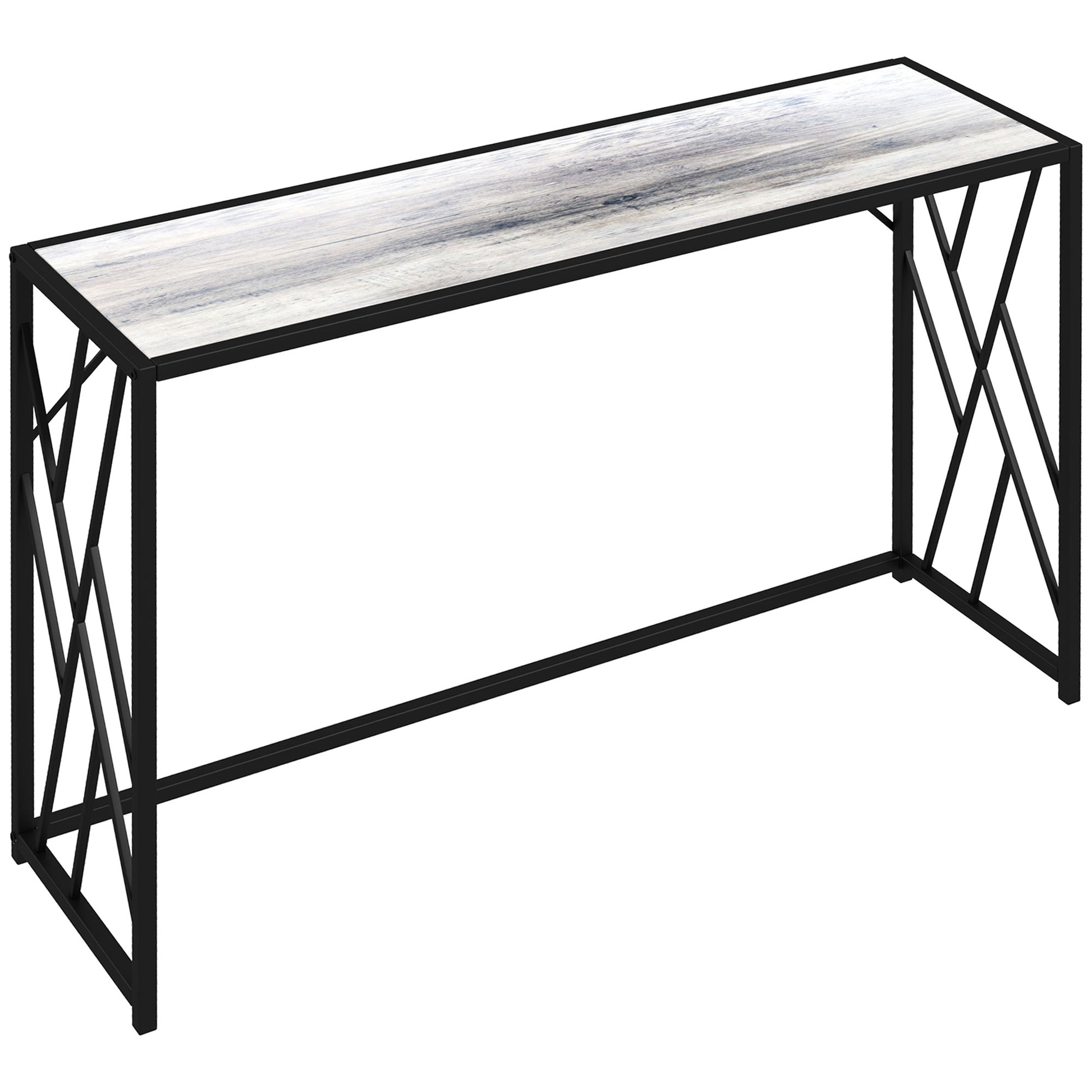 Photo of HOMCOM Console Table, Industrial Sofa Table with Metal Frame for Living Room, Hallway, 120 cm, Grey in Grey colour on a white background