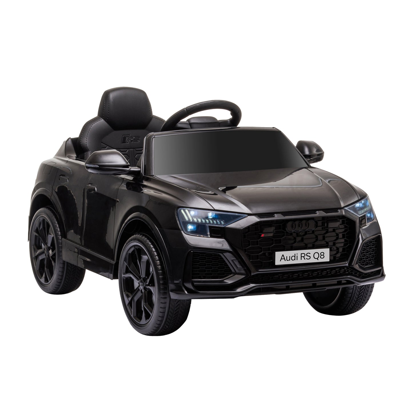 Photo of HOMCOM Licensed Audi RS Q8 Electric Ride On Car, with Remote Control, Black in Black colour on a white background