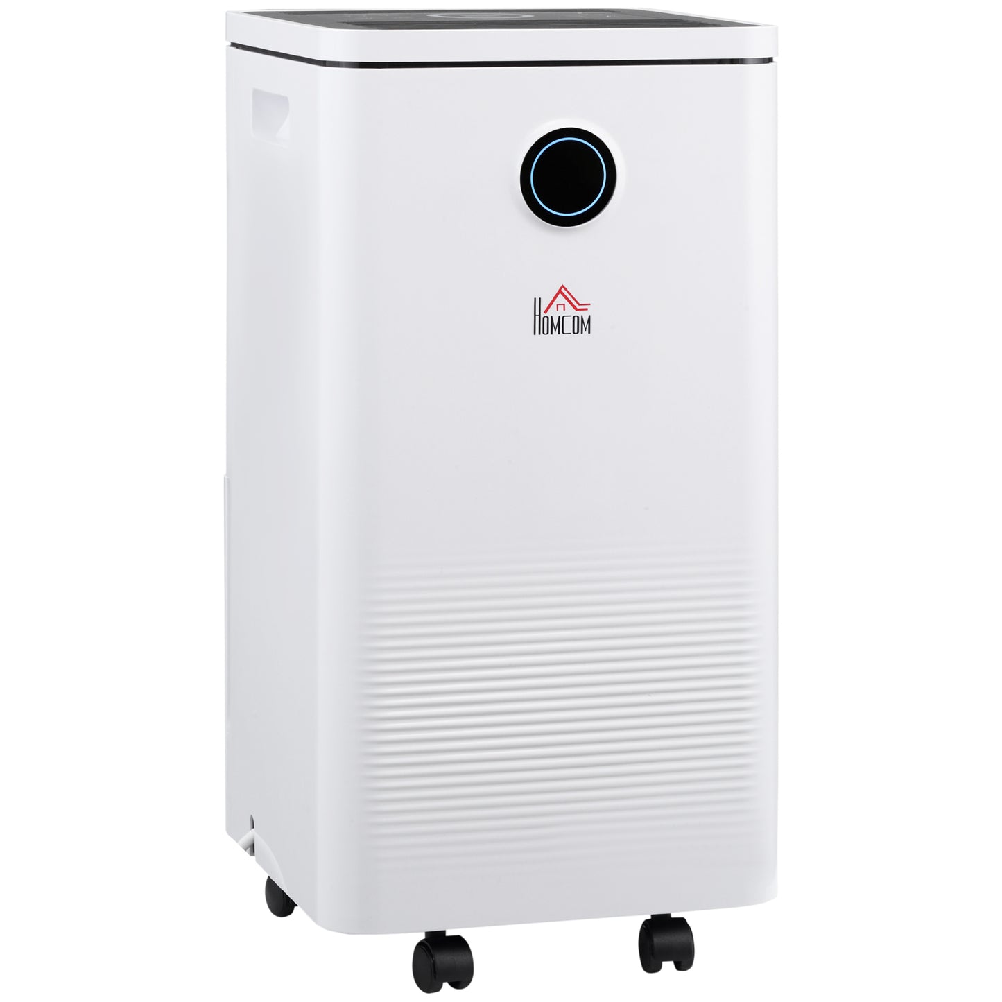Photo of HOMCOM 10L/Day Dehumidifier with WiFi Smart App Control, 2.5L Water Tank, Digital Display, Sleep Mode, 24H Timer, Laundry Clothes Drying, for Home and Large Room Basement in Basement colour on a white background