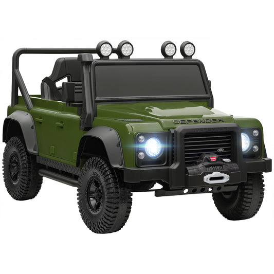 Photo of AIYAPLAY Kids Ride On Car with Remote Control, Music, Horn, 4 Spring Suspension Wheels, LED Lights for 3-5 Years Old, Green in Green colour on a white background
