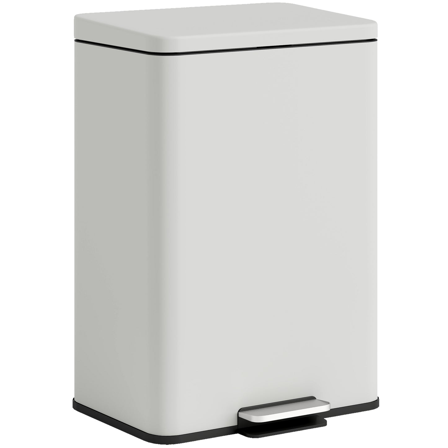 Photo of HOMCOM 20L Kitchen Bin with Soft-Close Lid and Stay-Open Function, Pedal Bin with Removable Inner Bucket for Kitchen, Office, Home, Cream in Cream colour on a white background