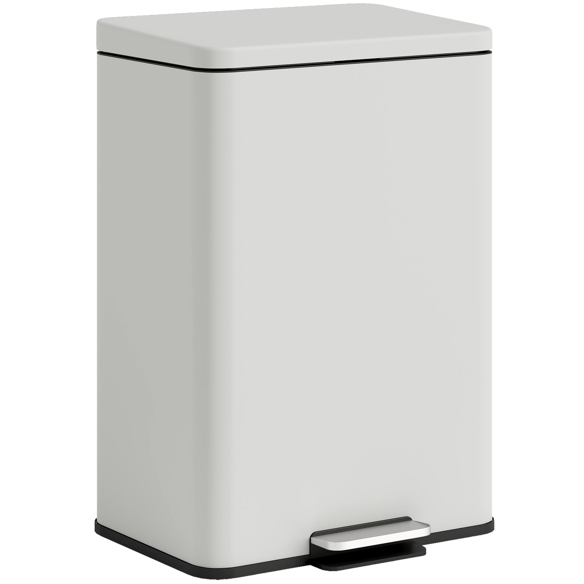 Photo of HOMCOM 20L Kitchen Bin with Soft-Close Lid and Stay-Open Function, Pedal Bin with Removable Inner Bucket for Kitchen, Office, Home, Cream in Cream colour on a white background