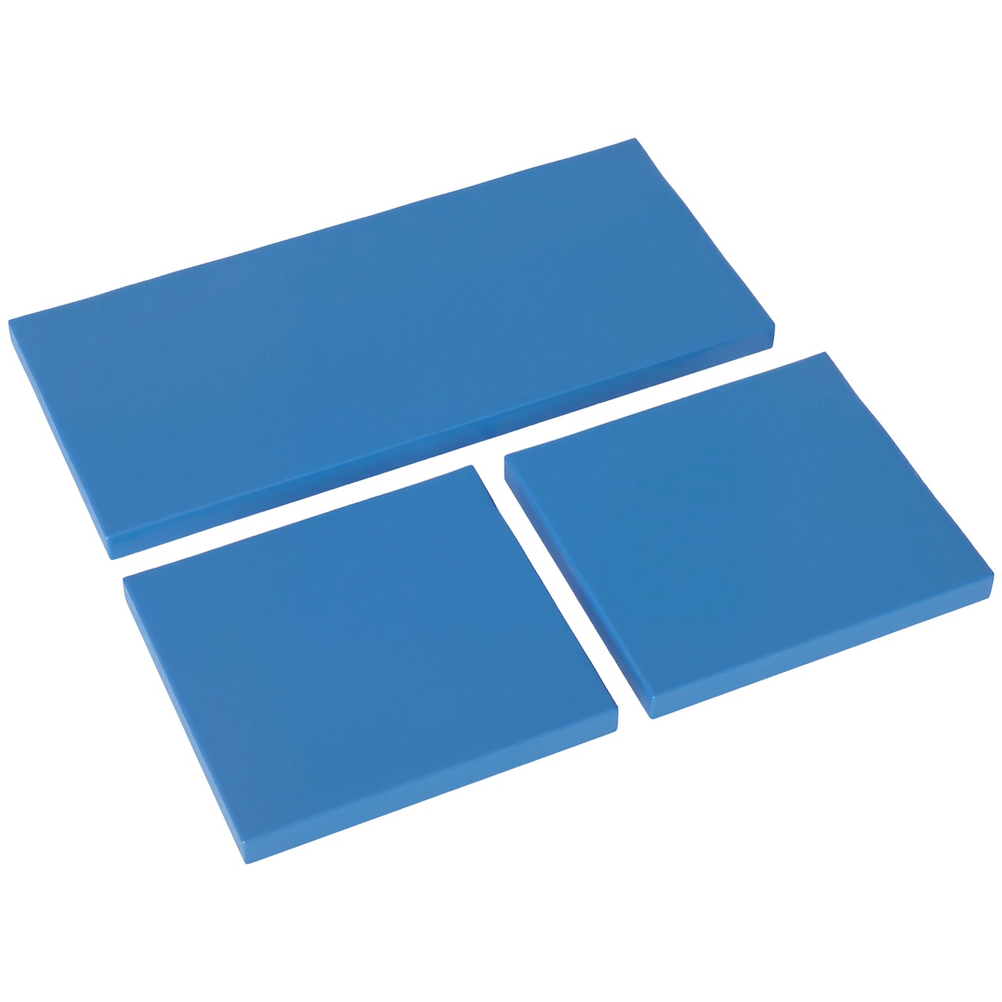 Photo of Outsunny Outdoor Seat Cushion Pads for Rattan Furniture, 3 PCs Garden Furniture Cushions,  Sky Blue in Blue colour on a white background