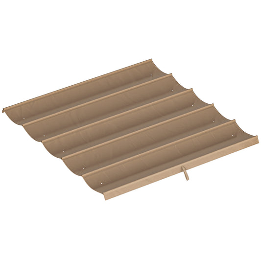 Photo of Outsunny Retractable Pergola Cover, 2.55 x 2.5 m Replacement Canopy Fabric for 3 x 3 m Frame, Roof Top Only, Tan in Tan colour on a white background