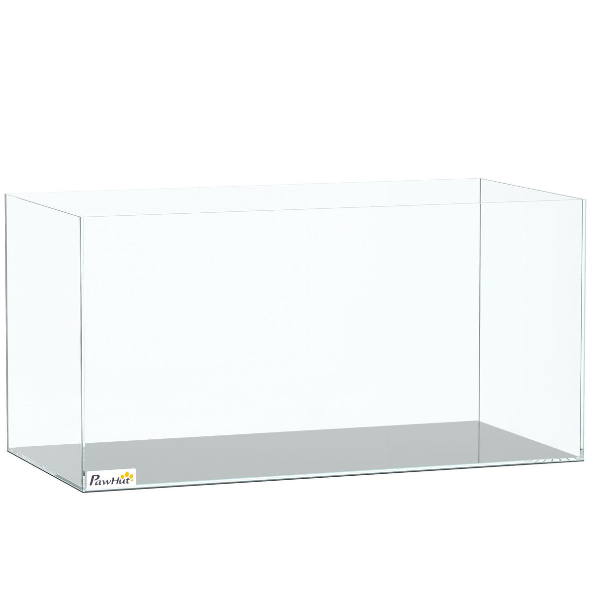 Photo of PawHut Fish Tank Bare Glass for DIY Glass Aquarium with Protective Base Mat 51L Transparent for Fish Shrimps in Shrimps colour on a white background