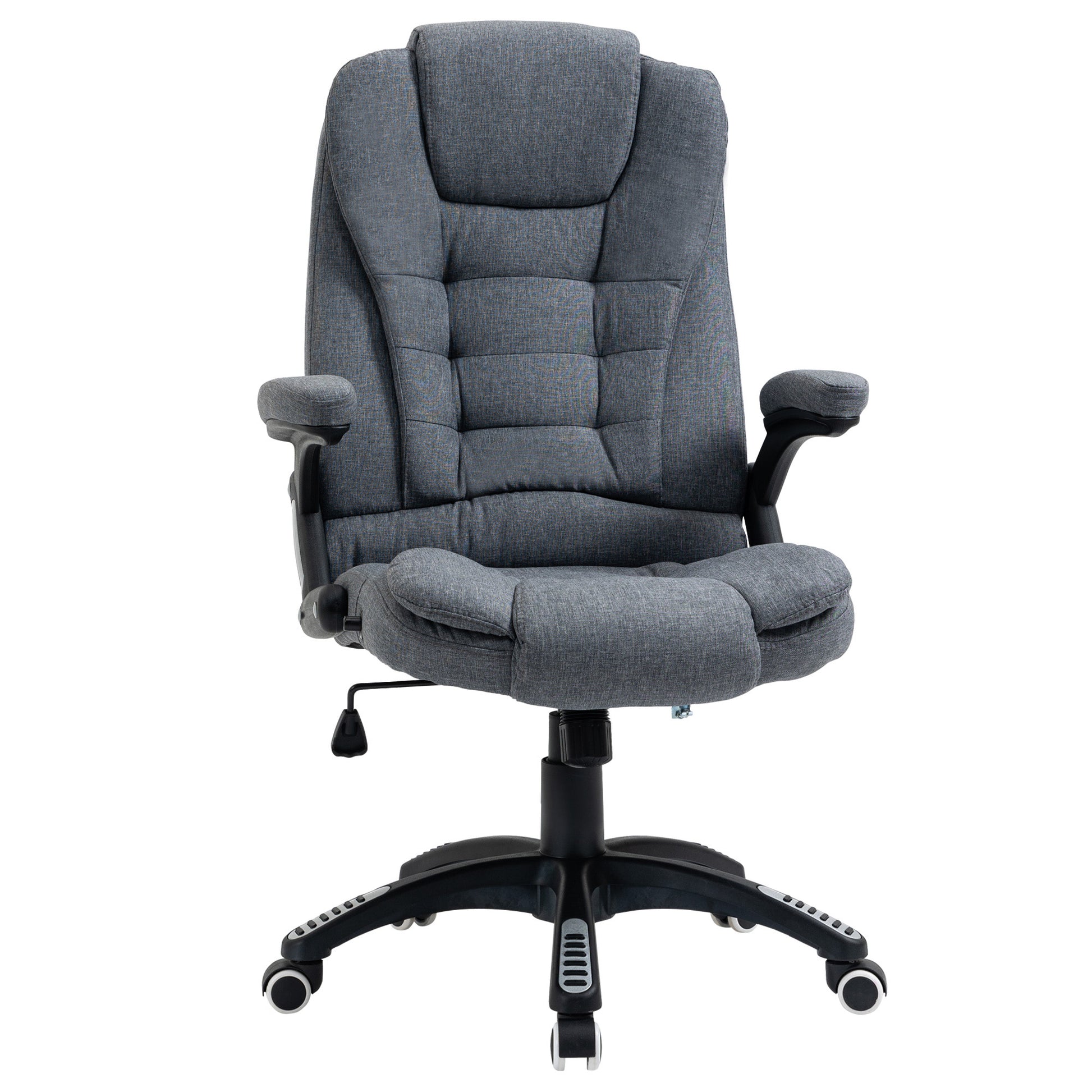 Photo of Vinsetto Ergonomic Office Chair Comfortable Desk Chair with Armrests Adjustable Height Reclining and Tilt Function Dark Grey in Grey colour on a white background
