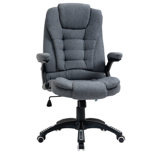 Photo of Vinsetto Ergonomic Office Chair Comfortable Desk Chair with Armrests Adjustable Height Reclining and Tilt Function Dark Grey in Grey colour on a white background