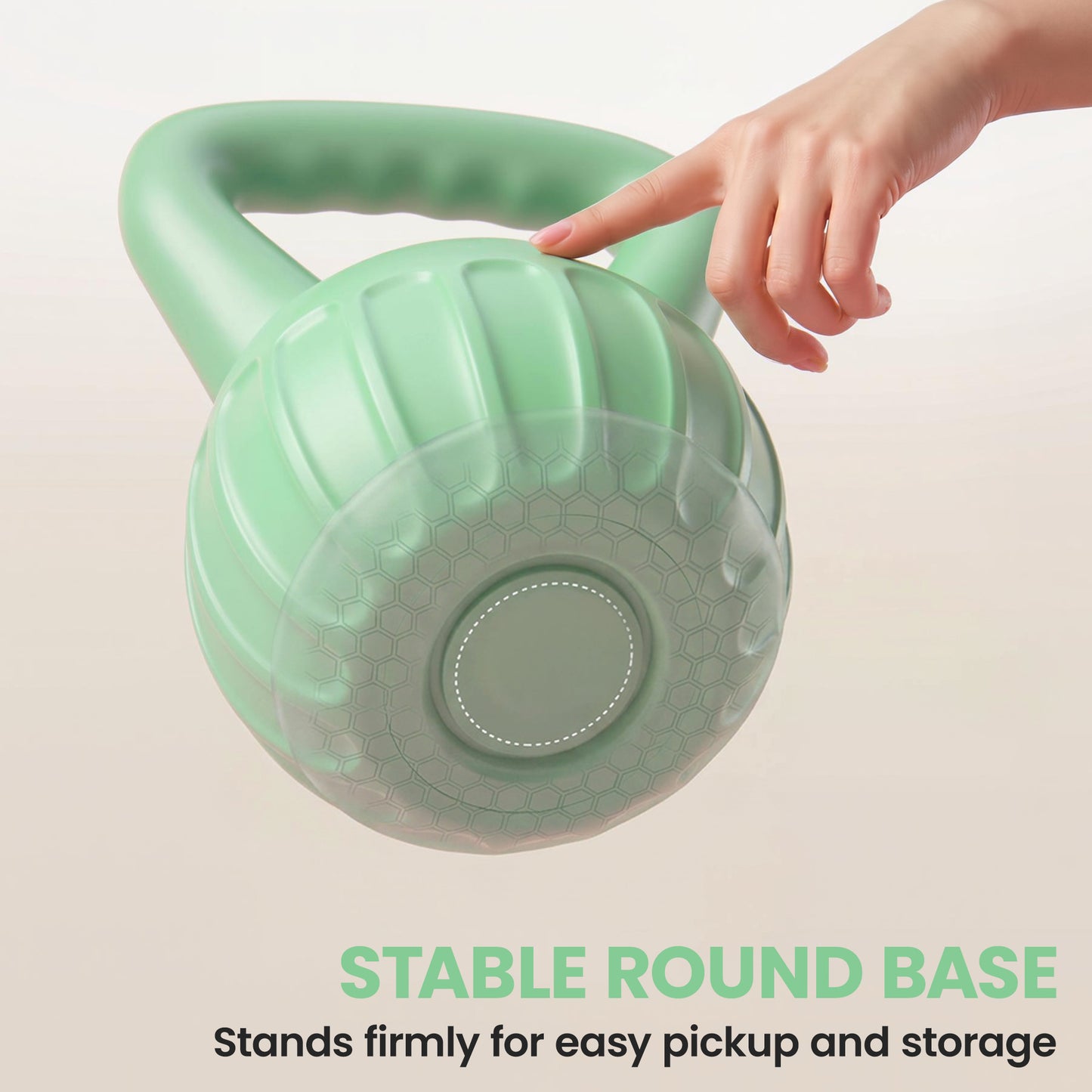 SPORTNOW Kettlebell for Strength Training Kettle Bell with Non-Slip Handle 8 kg Green