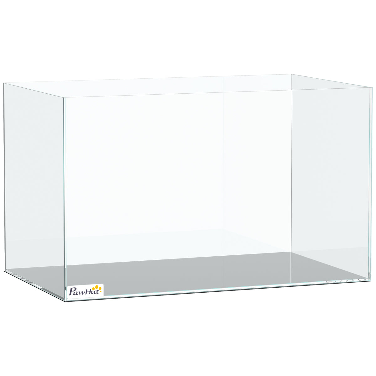 Photo of PawHut Fish Tank Bare Glass for DIY Glass Aquarium with Protective Base Mat 43L Transparent for Fish Shrimps in Shrimps colour on a white background