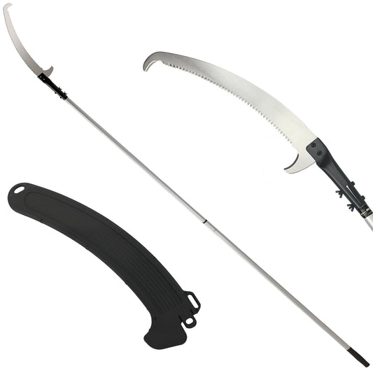 Photo of Outsunny Manual Pole Saw, 1.8-2.9 m Extendable Tree Pruner, Tree Lopper Long Reach Telescopic with Extendable Handle & 40 cm Saw for Tree Trimming in Trimming colour on a white background