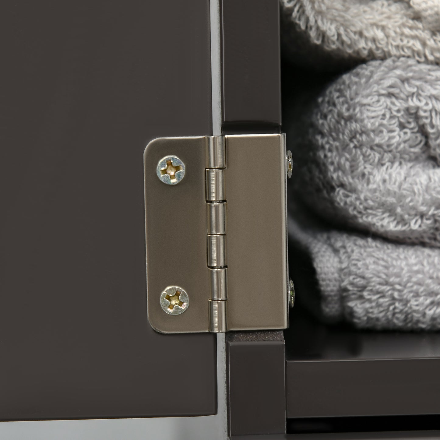 HOMCOM Tall Bathroom Cabinet, Freestanding Slim Bathroom Storage Cabinet with 2-Tier Open Shelf and 2 Drawers for Small Space, Narrow Cupboard Storage Unit, Brown