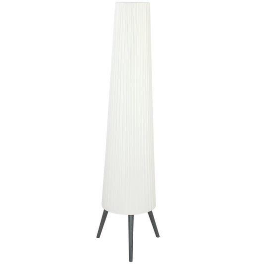 Photo of HOMCOM Dimmable Tripod Floor Lamp with Foot Switch, Nordic Standing Lamp with Fabric Shade, 153cm, White and Grey in Grey colour on a white background