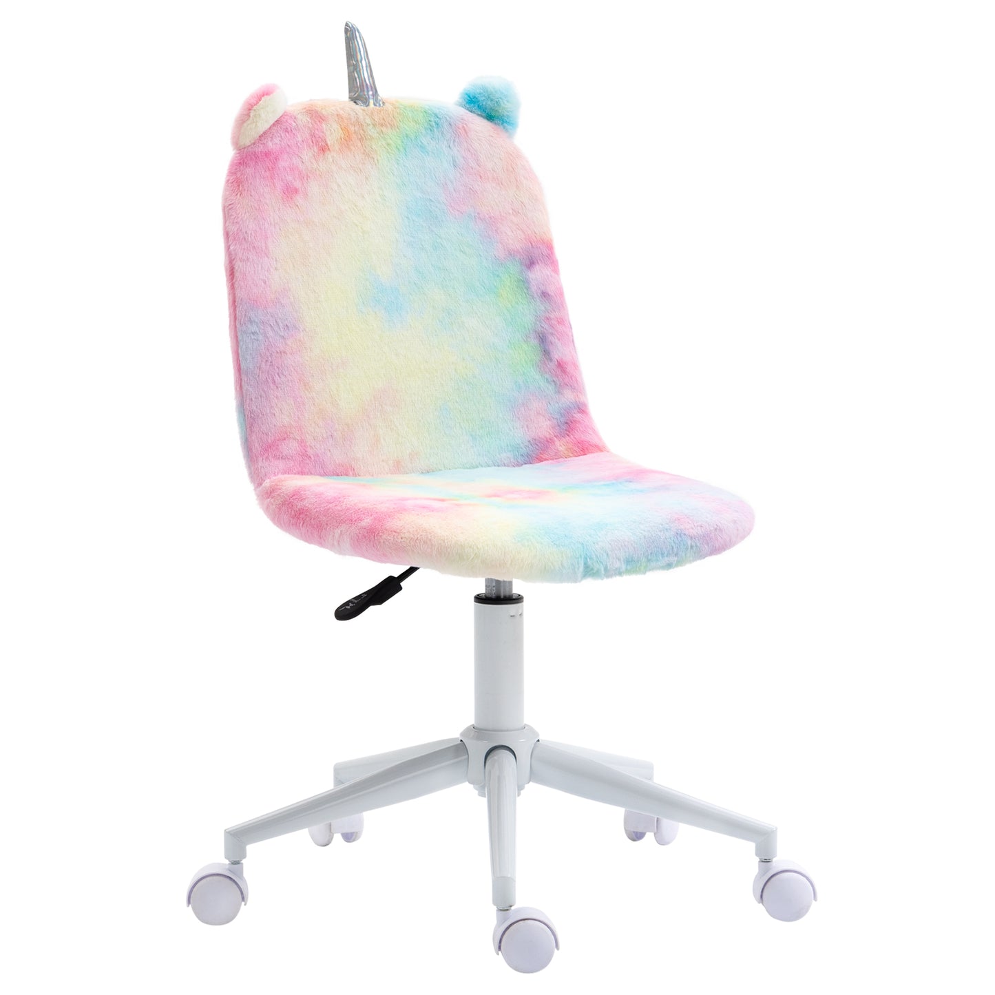 Photo of Vinsetto Fluffy Unicorn Office Chair with Mid-Back and Swivel Wheel, Cute Desk Chair, Rainbow Multi-Colored in Multi-Colored colour on a white background