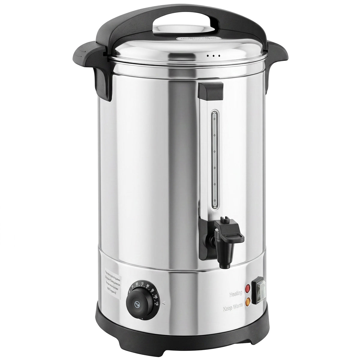 Photo of HOMCOM 13L Catering Urn, 2500W Stainless Steel Hot Water Boiler Dispenser with Thermostat, Keep Warm Function and Easy Pour Tap in Tap colour on a white background