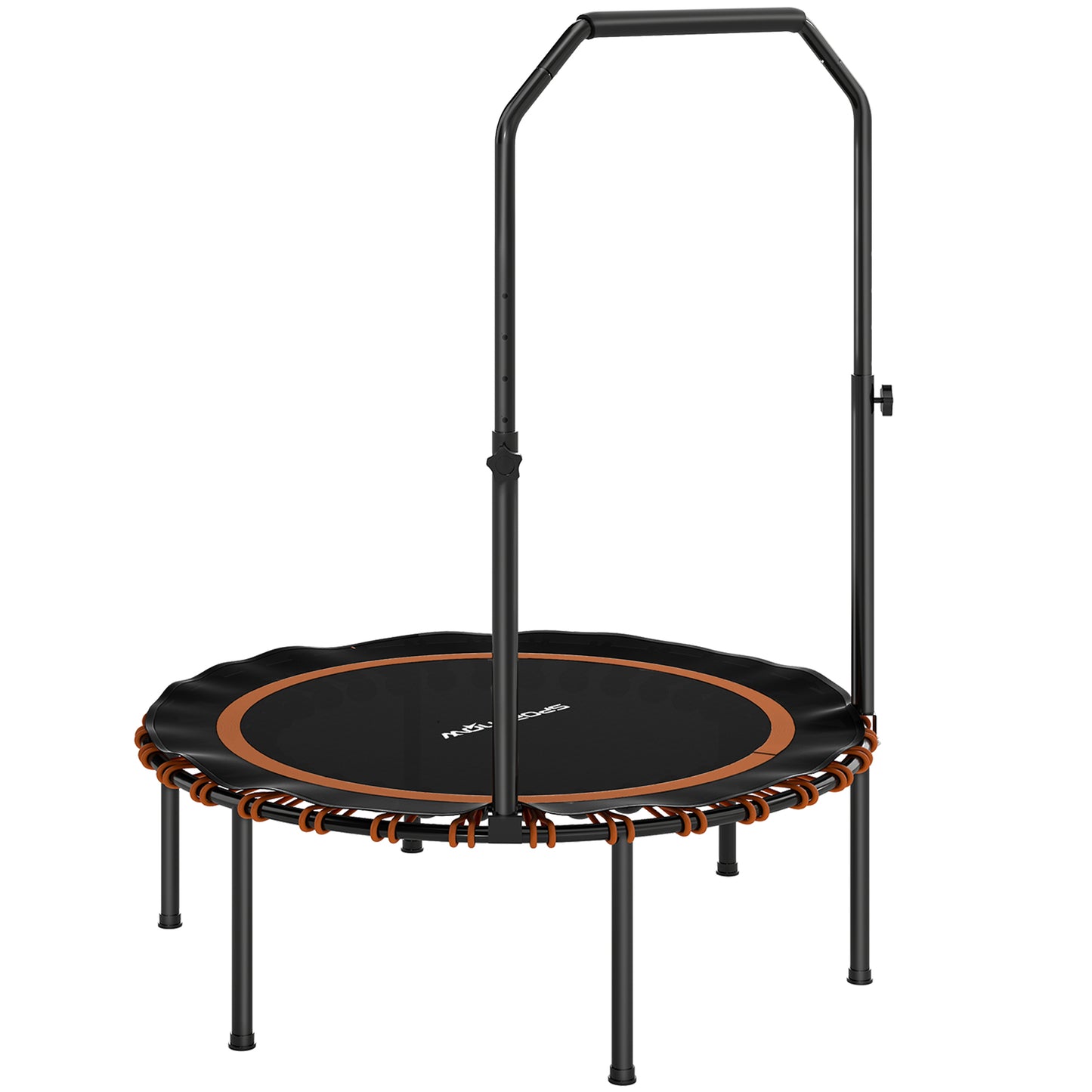 Photo of SPORTNOW 40" Foldable Fitness Trampoline Rebounder with Handle, Orange in Orange colour on a white background