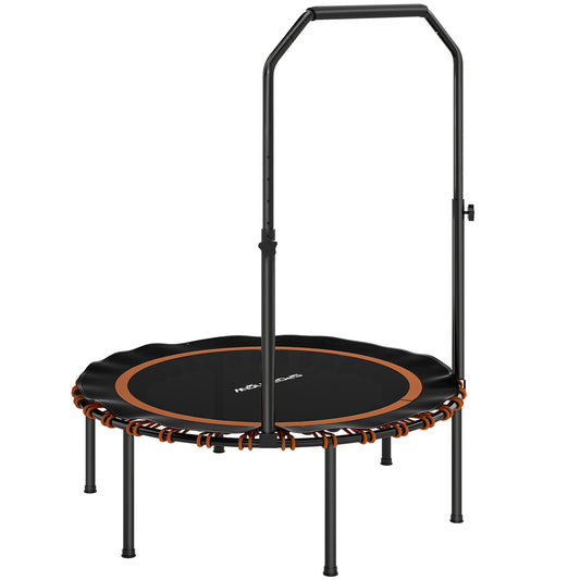 Photo of SPORTNOW 40" Foldable Fitness Trampoline Rebounder with Handle, Orange in Orange colour on a white background