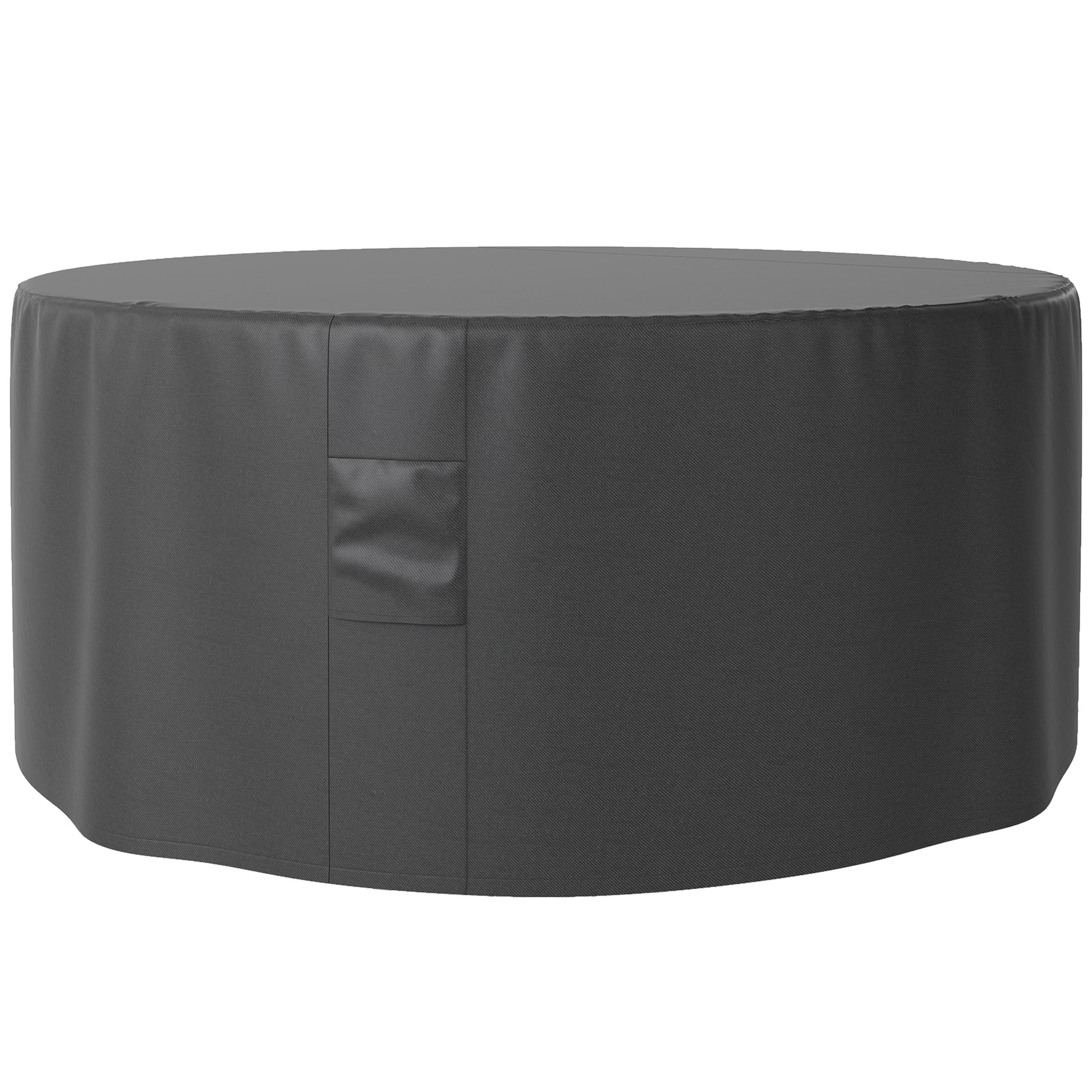 Photo of Outsunny Garden Patio Large Furniture Set Round Cover 600D Oxford Waterproof, Ф193 x 80H cm, Black in Black colour on a white background