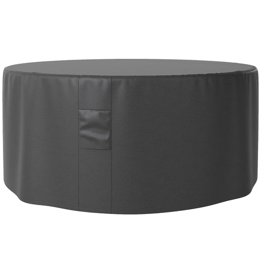 Photo of Outsunny Garden Patio Large Furniture Set Round Cover 600D Oxford Waterproof, Ф193 x 80H cm, Black in Black colour on a white background