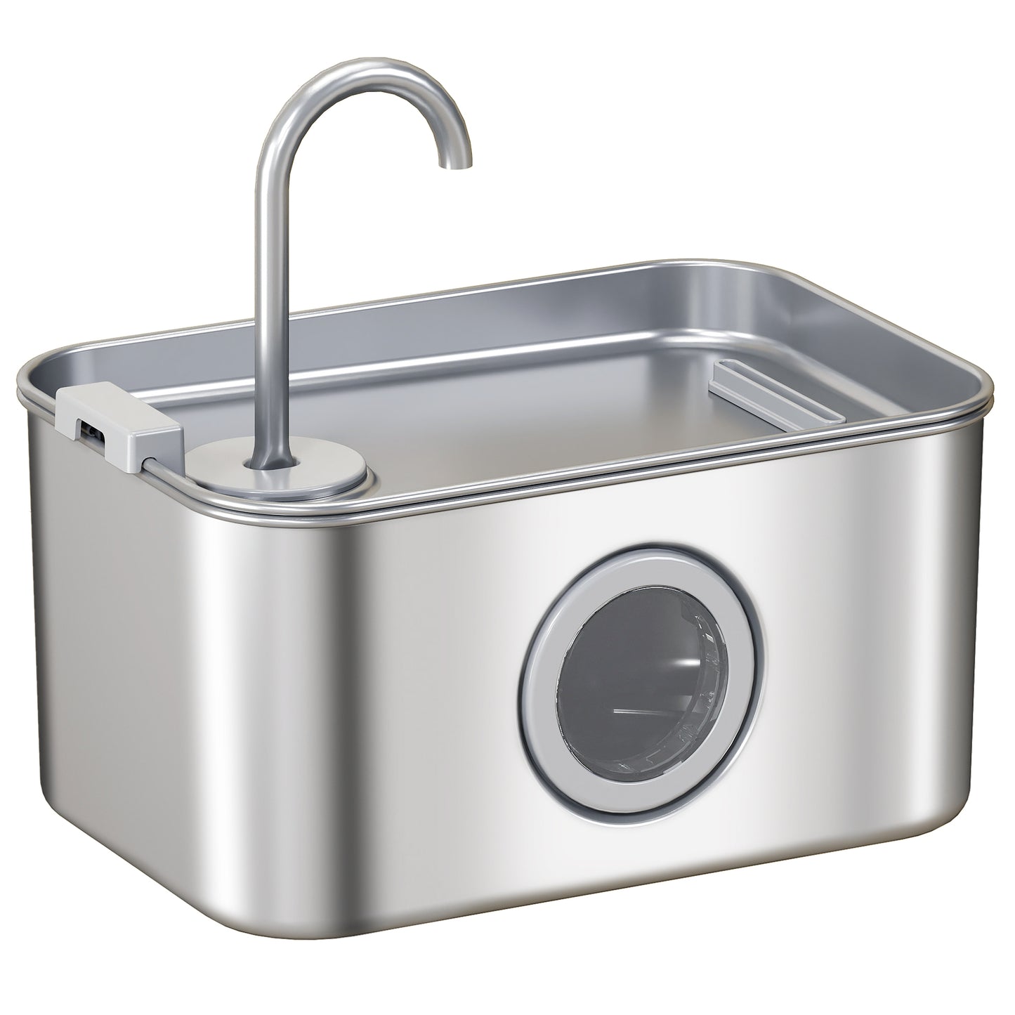 Photo of PawHut 3.2L Cat Water Fountain for Drinking, Cat Fountain Stainless Steel with Visible Water-Level Window, Ultra-Silent Pump in Pump colour on a white background