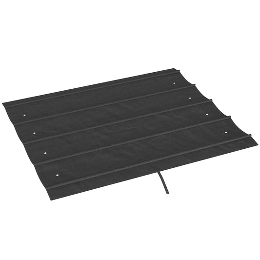 Photo of Outsunny Pergola Cover Roof, 2.86 x 2.45 m Retractable Sun Shade Top for 3 x 2m Pergola Frame, UV30+ Protected, Dark Grey in Grey colour on a white background