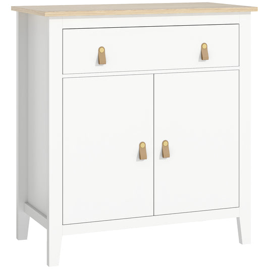 Photo of HOMCOM Farmhouse Style Sideboard - White in White colour on a white background