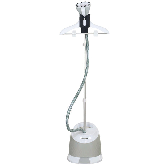 Photo of HOMCOM 1800W Standing Clothes Steamer, with Accessories - Grey in Grey colour on a white background