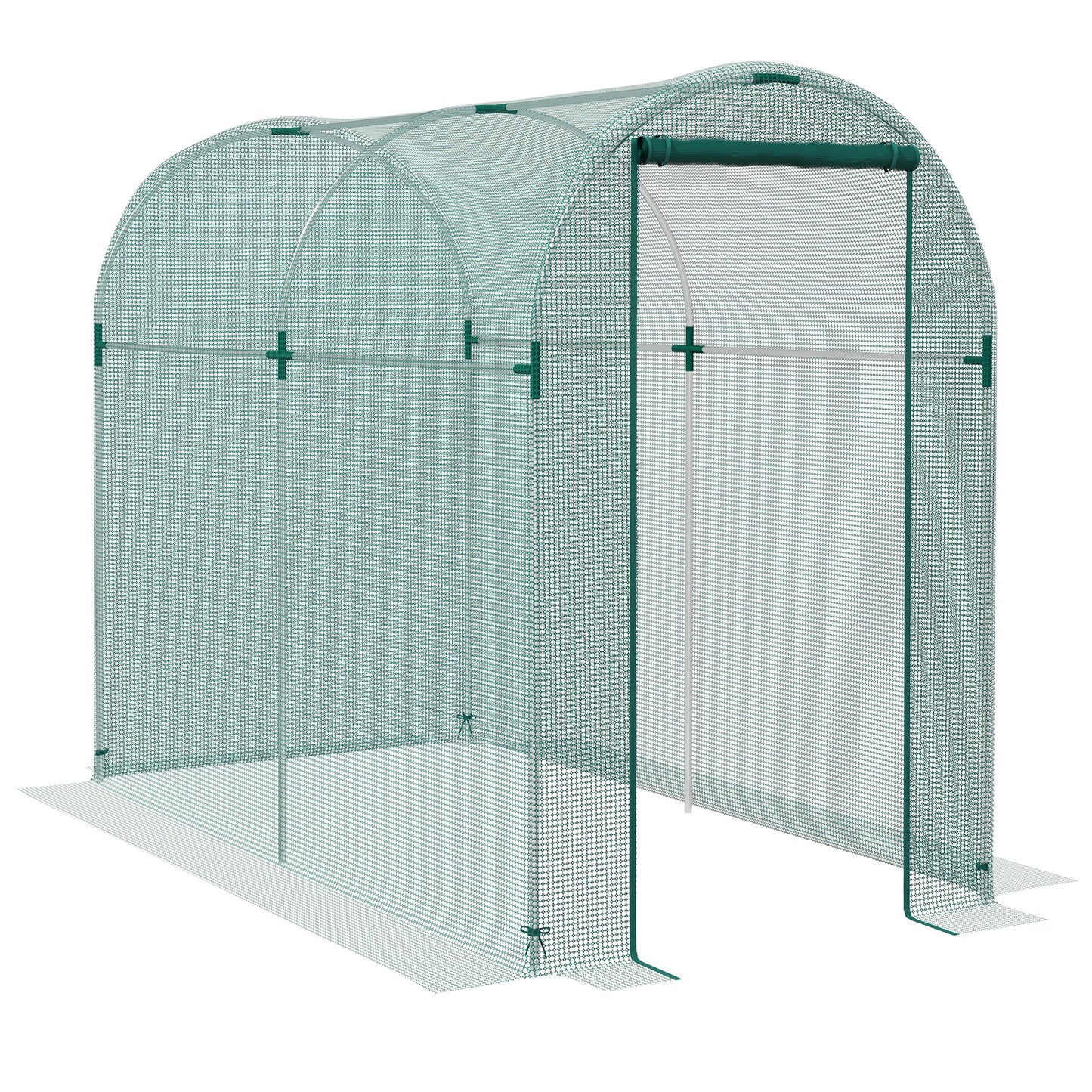 Photo of Outsunny 240 x 120cm Mini Polytunnel Greenhouse in Greenhouse colour on a white background