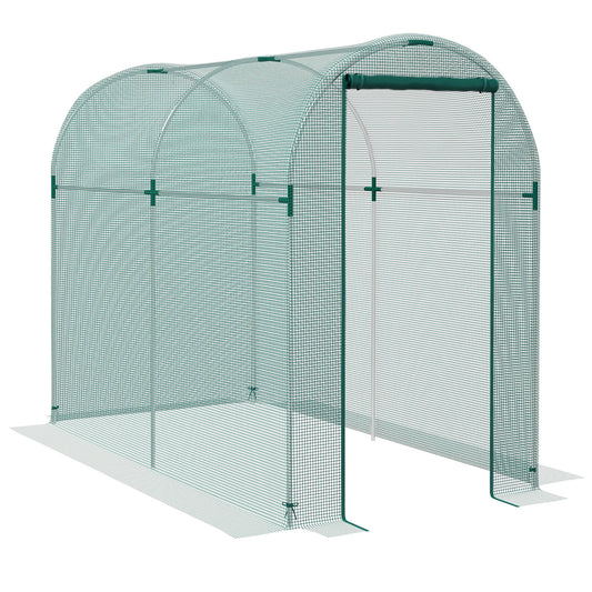 Photo of Outsunny 240 x 120cm Mini Polytunnel Greenhouse in Greenhouse colour on a white background