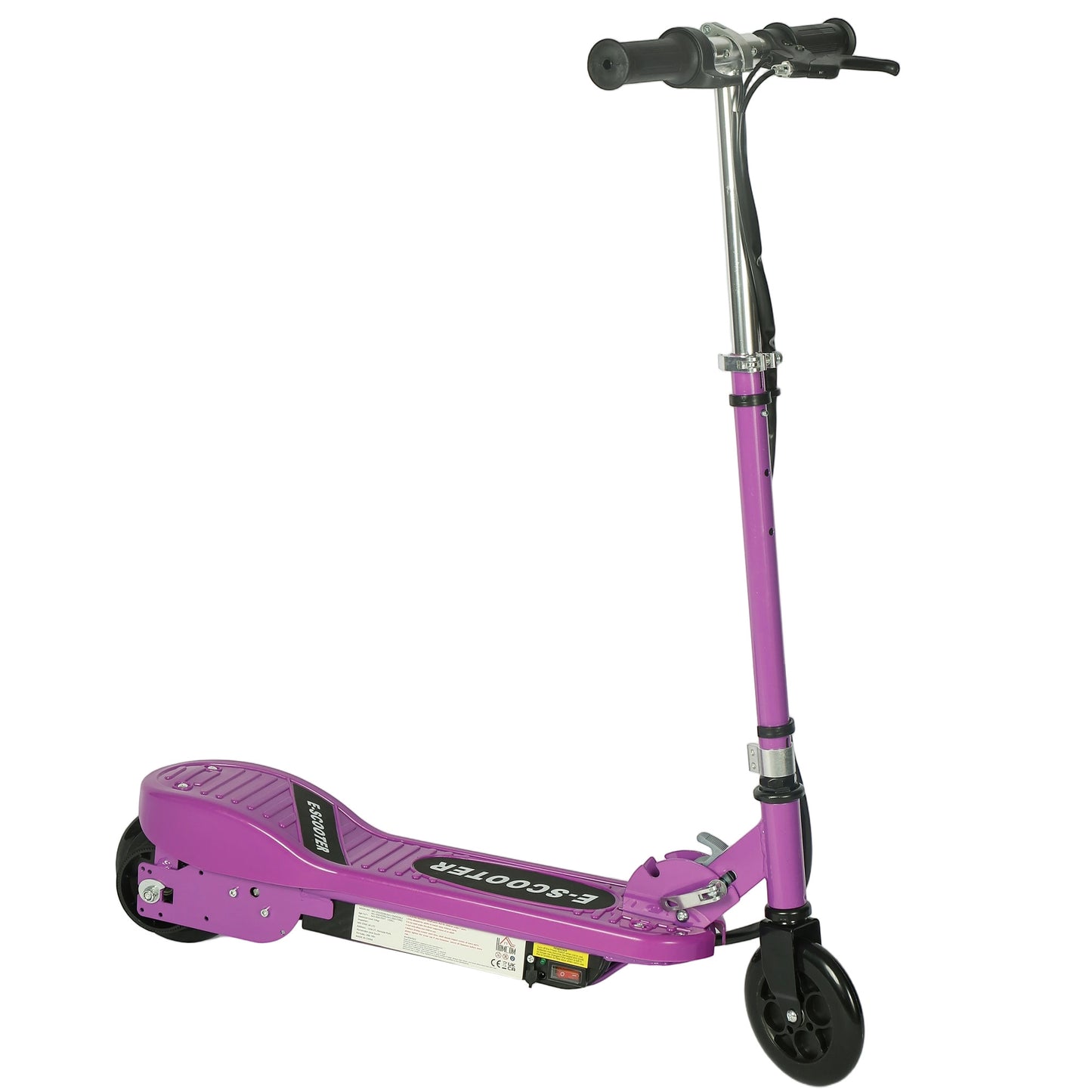 Photo of HOMCOM Foldable Electric Kids Scooter, Ride-on for Ages 7-14 Years, Purple in Purple colour on a white background