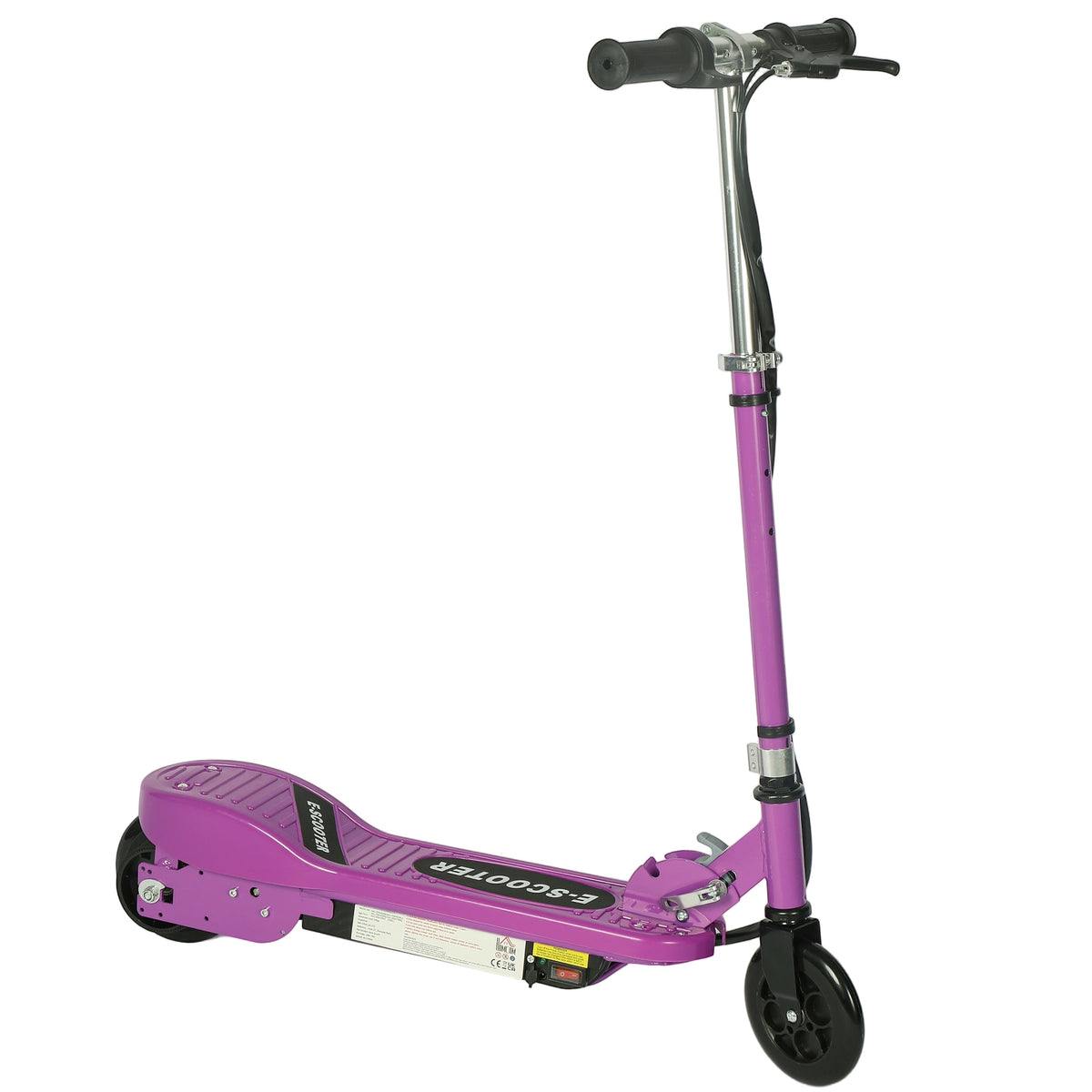 Photo of HOMCOM Foldable Electric Kids Scooter, Ride-on for Ages 7-14 Years, Purple in Purple colour on a white background