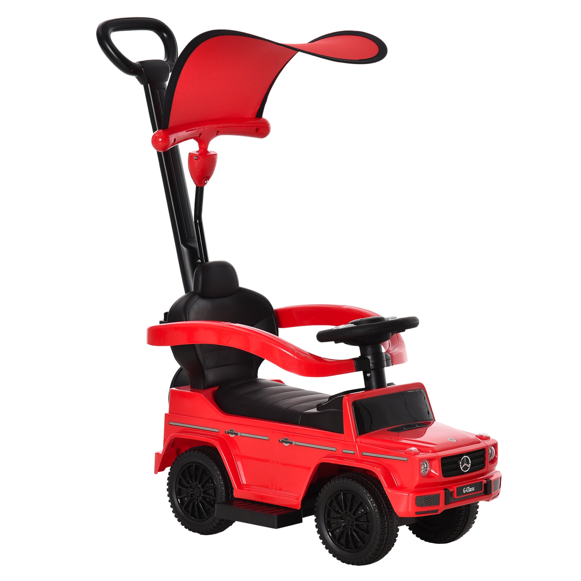 Photo of HOMCOM 3 in 1 Kids Children Ride on Push Car Toddler Sliding Car G350 Licensed Walker Foot to Floor Slider Push-Along with Horn Steering Wheel NO POWER Manual, Red in Red colour on a white background