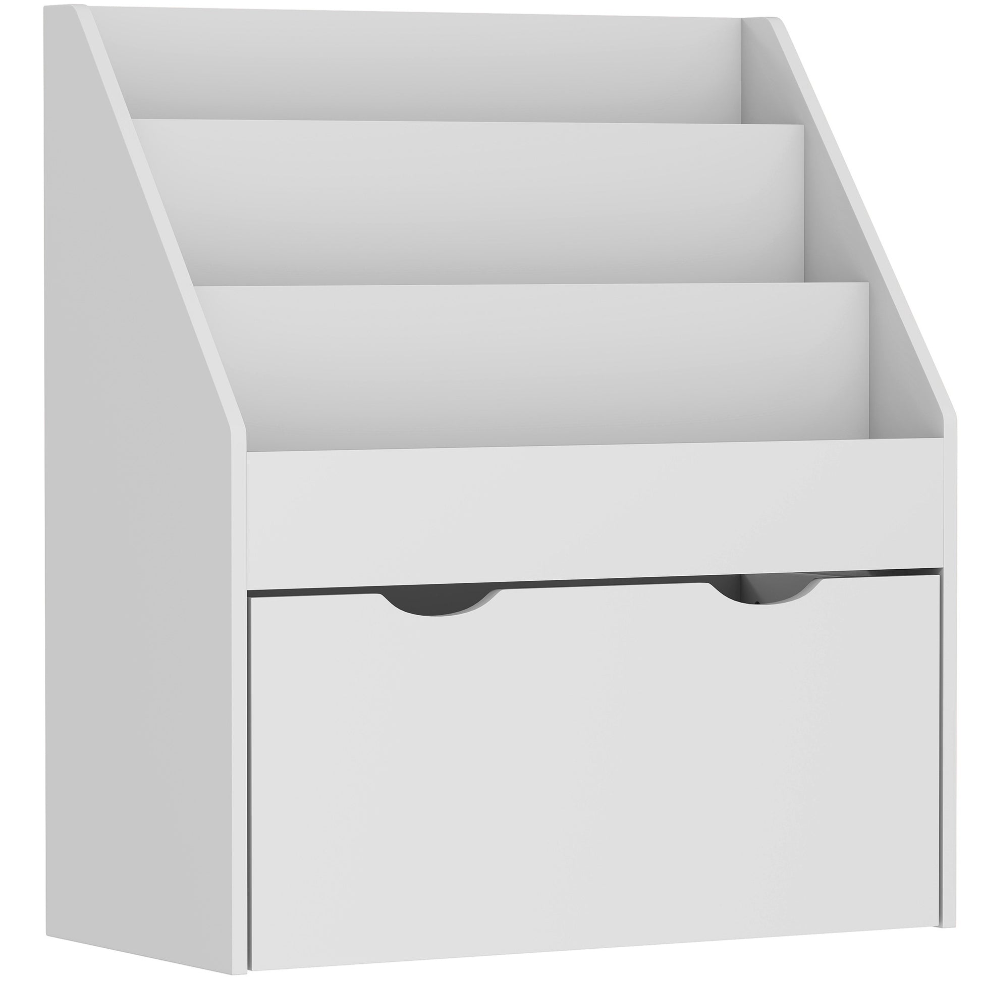 Photo of AIYAPLAY Bookcase for Kids with Shelves, Drawer, Bookcase for Bedroom, Playroom, Grey in Grey colour on a white background
