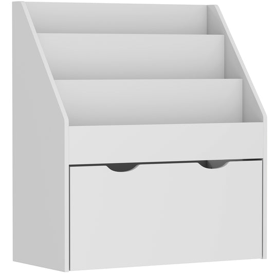 Photo of AIYAPLAY Bookcase for Kids with Shelves, Drawer, Bookcase for Bedroom, Playroom, Grey in Grey colour on a white background