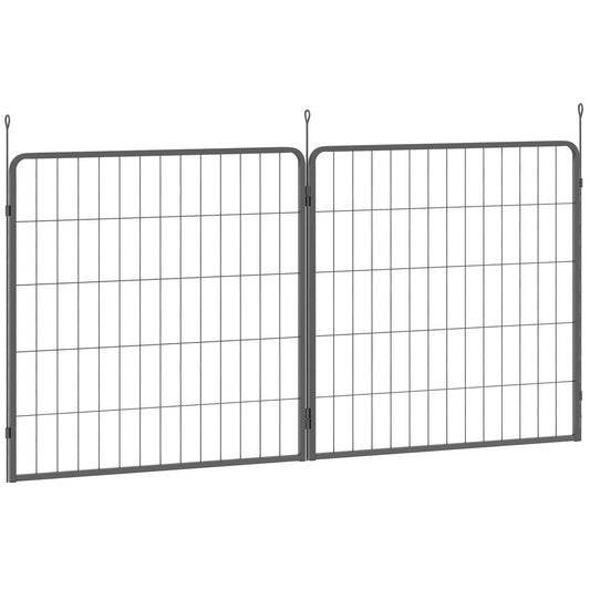 Photo of PawHut 2 Piece Dog Pen Expansion Pack for 80cm High Pet Playpen with 3 Stakes, for Small and Medium Dogs in Dogs colour on a white background