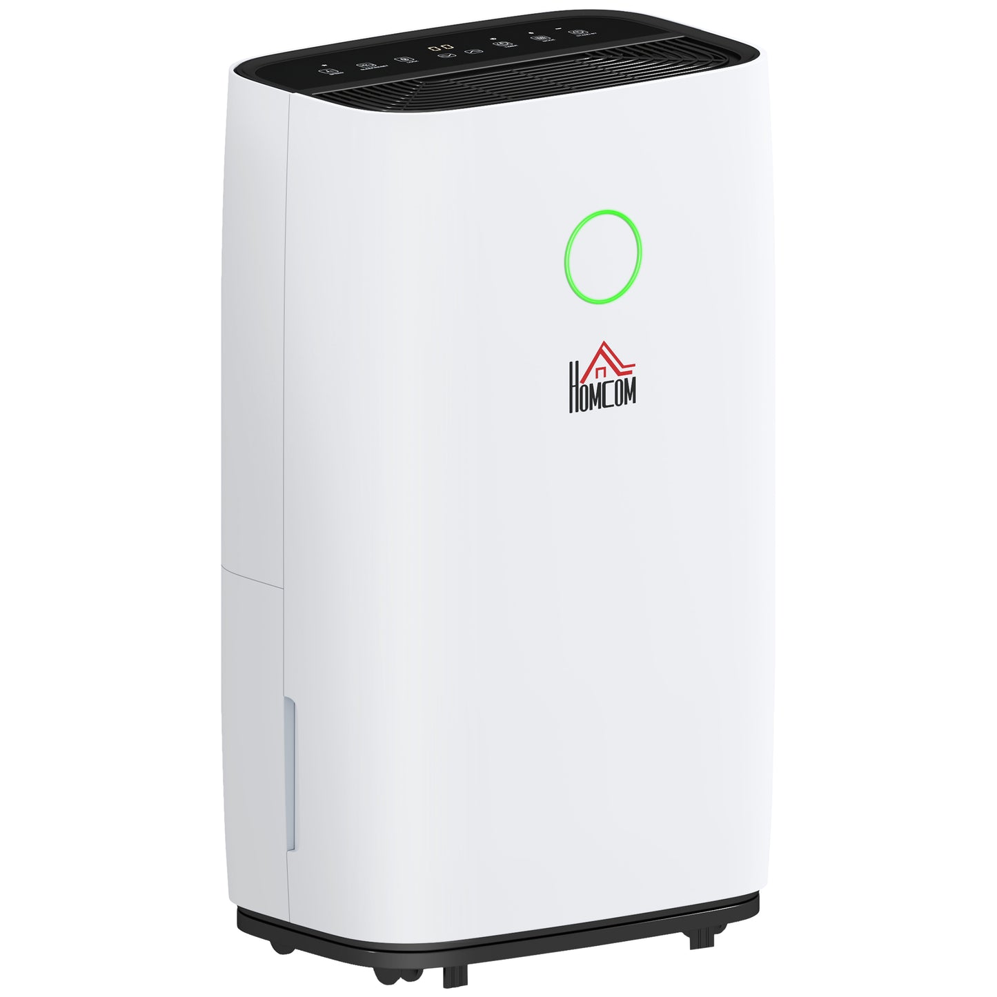Photo of HOMCOM 20L/Day Portable Dehumidifier for Home, with LED Screen, Sleep Mode, 24H Timer, 4L Water Tank, Electric Air Dehumidifier for Damp Laundry Bedroom Basement in Basement colour on a white background