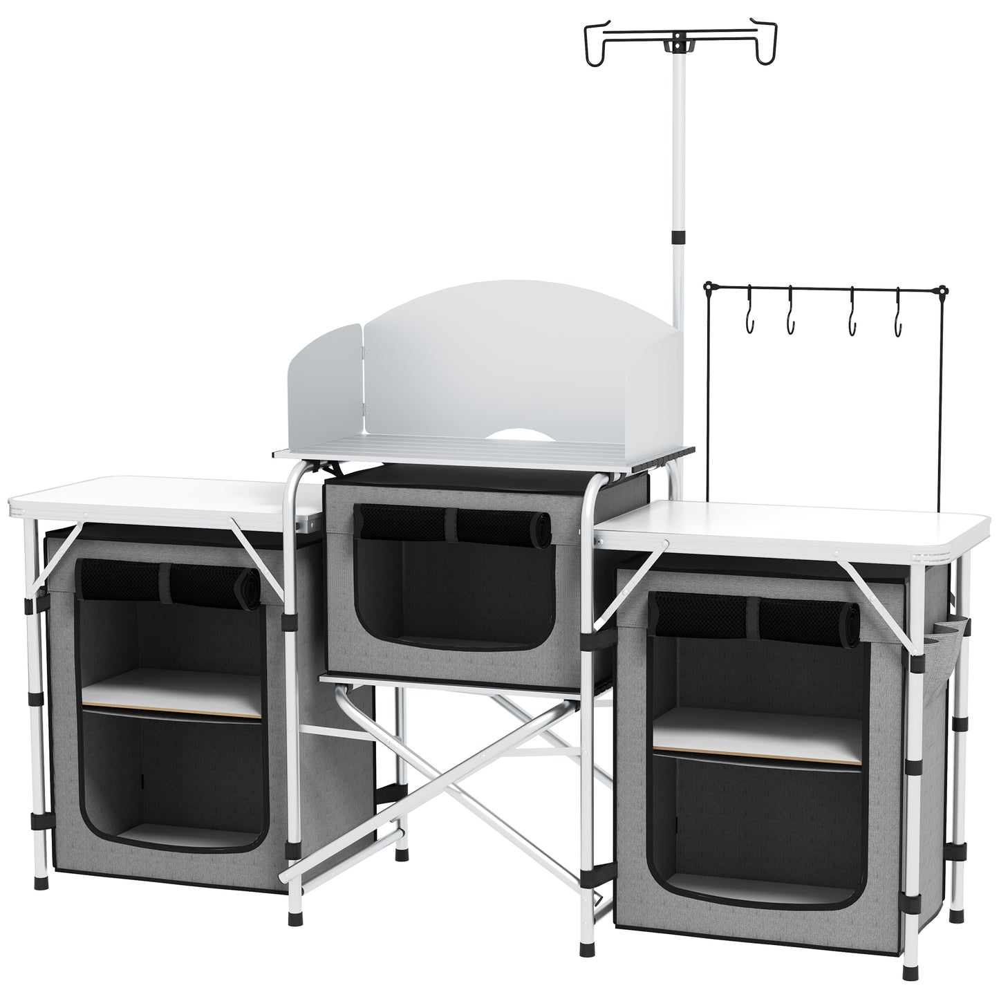 Photo of Outsunny Multi-Storage Portable Camping Kitchen, with Carry Bag in Bag colour on a white background