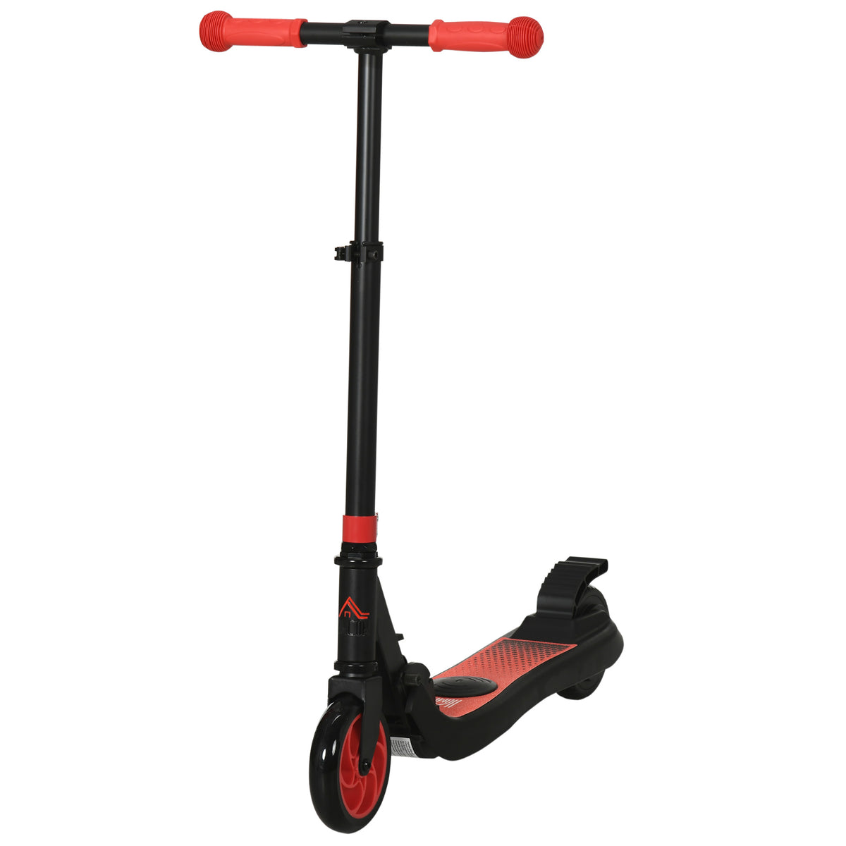 Photo of HOMCOM Folding Electric Scooter with Brake, for Ages 6+ Years, 8km/h Maximum Speed, Red in Red colour on a white background
