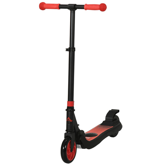 Photo of HOMCOM Folding Electric Scooter with Brake, for Ages 6+ Years, 8km/h Maximum Speed, Red in Red colour on a white background
