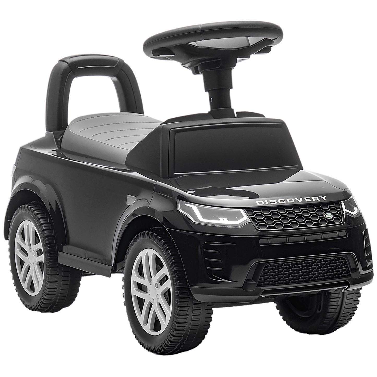 Photo of AIYAPLAY Land Rover Licensed Toddler Ride on Car with Horn, Engine Sounds, Under-Seat Storage, for 18-36 Months, Black in Black colour on a white background